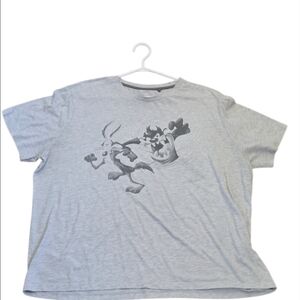 Looney Tunes Grey  T-Shirt  Coyote & Taz Graphic Size 2xl
